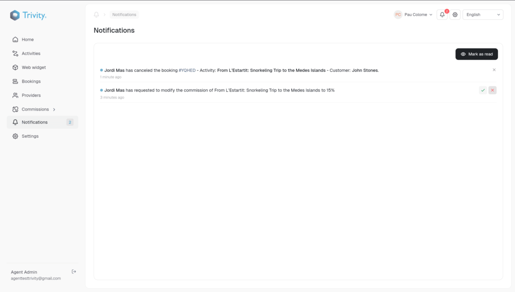 Trivity Agents Notifications